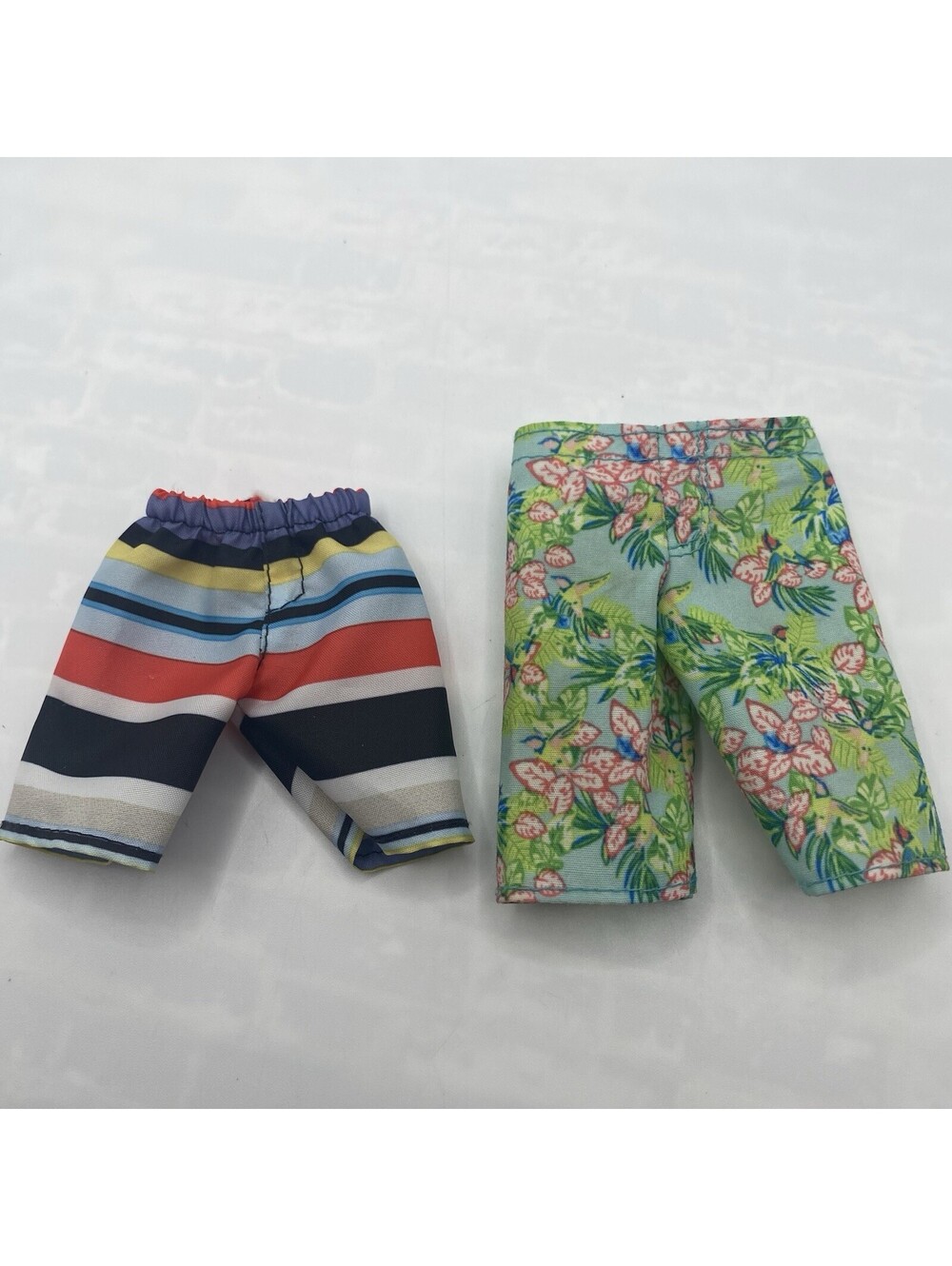 Barbie Ken Fashionista Set Of 2 Swim Trunks Tropical/stripes B5